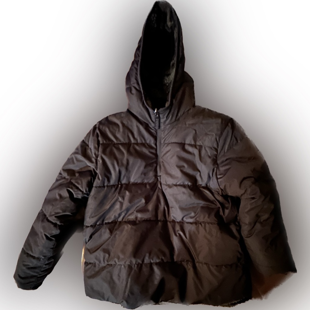 Gap Boys Teen Reversible Sherpa Jacket Hoodie Teen 14-16 - Picture 7 of 7